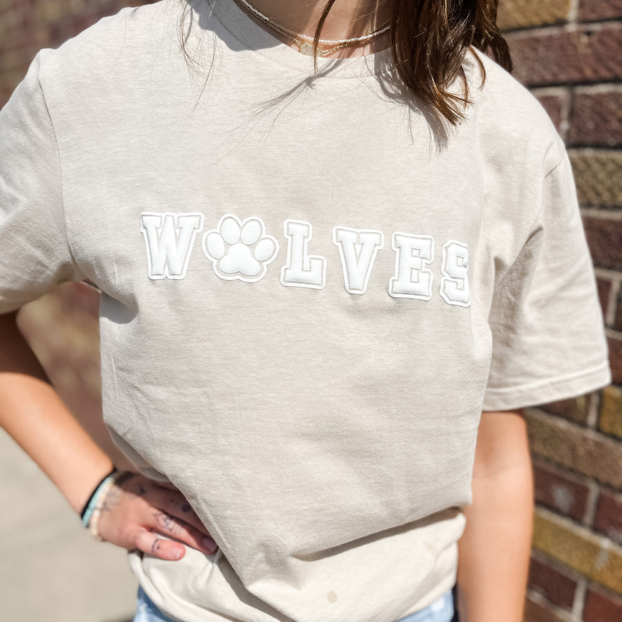 Youth Wolves Puff Print Tee