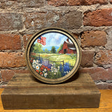 Round Patriotic Farm Art 8"