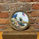Round Patriotic Beach House Sign 8"