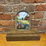 Arch Top Patriotic Farm Sign 6x8"