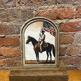 Arch Top Patriotic Cowboy Sign 8.25x11"