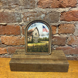 Arch Top Patriotic Homestead Sign 6x8"