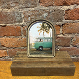 Arch Top VW Bus Framed Sign 6x8"