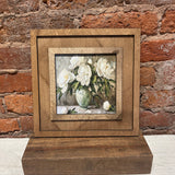Square Framed Peony Canvas 11"