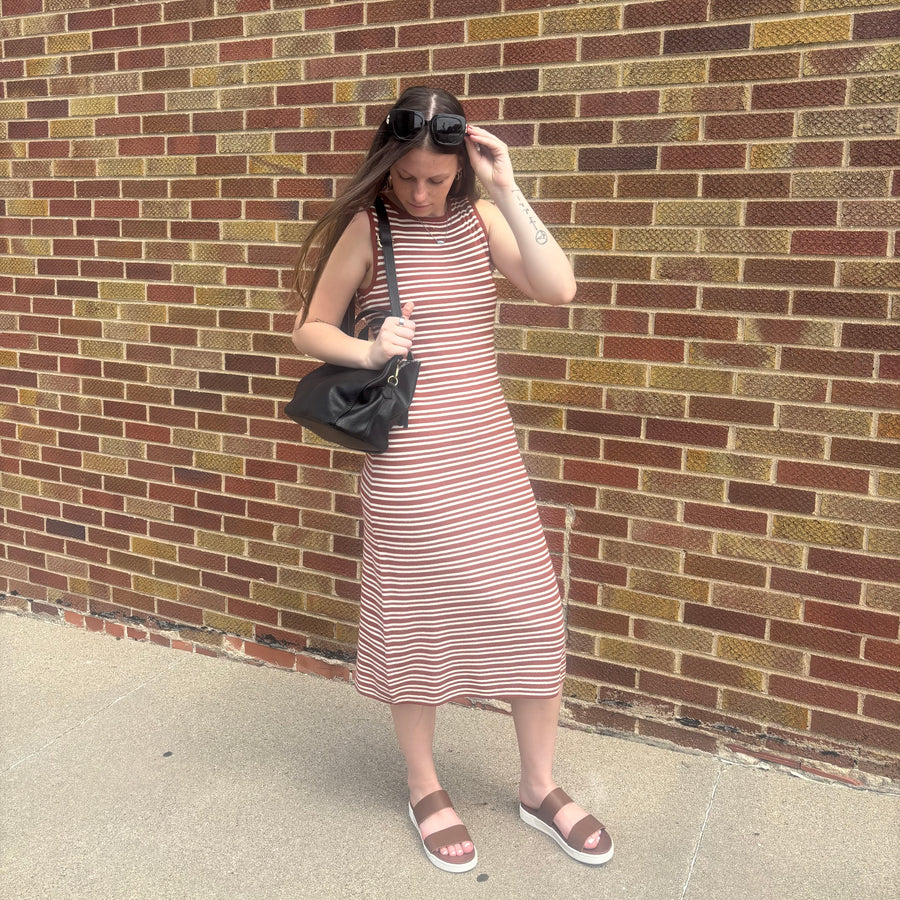 Striped Tank Midi Dress