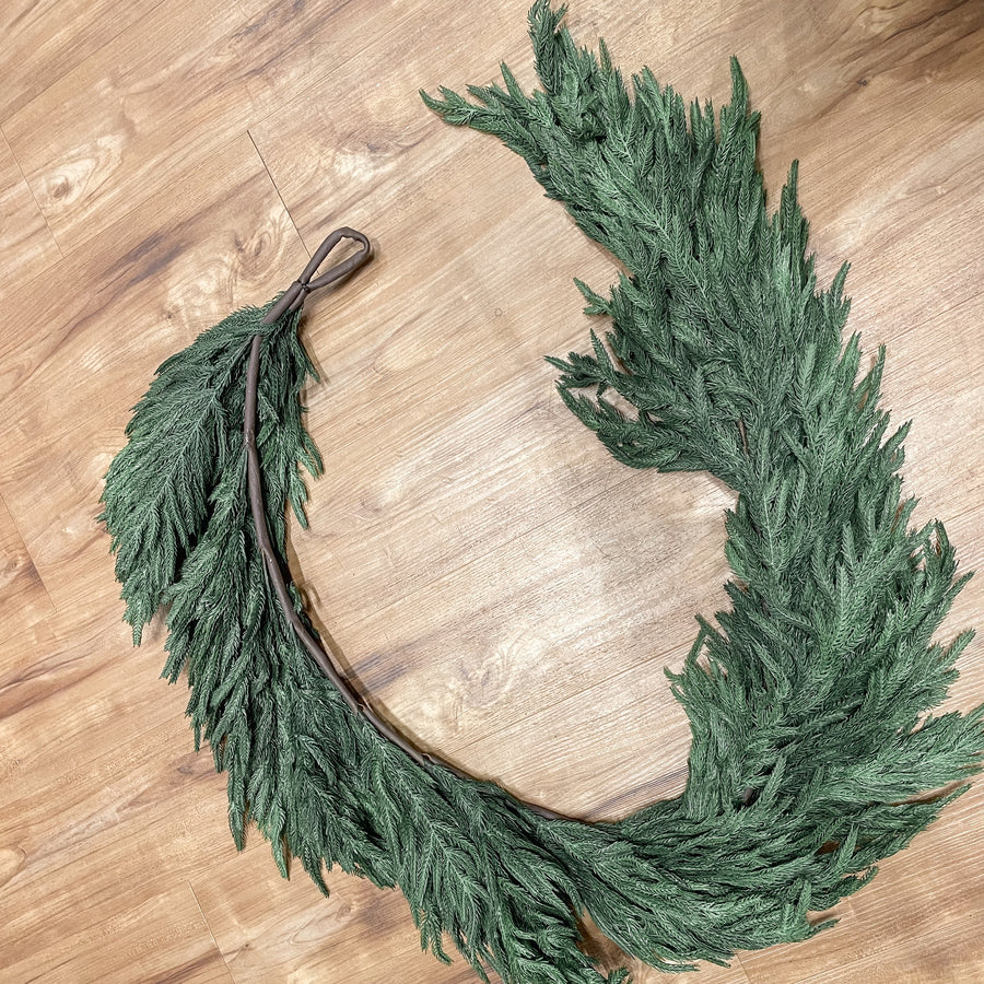 Natural Touch Norfolk Pine Garland 72x16”