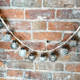 Cream/Taupe Mercury Glass Orn Garland 72”