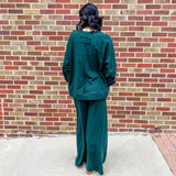 Oversized Cotton Slub Long Sleeve Top