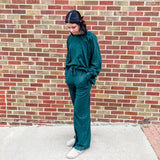 Oversized Cotton Slub Long Sleeve Top