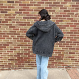 Waffle Knit Mineral-Washed Cardigan