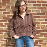Brown Washed Corduroy Jacket