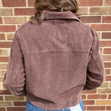 Brown Washed Corduroy Jacket