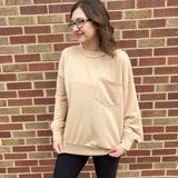 Mineral Wash French Terry Pullover w/Pocket