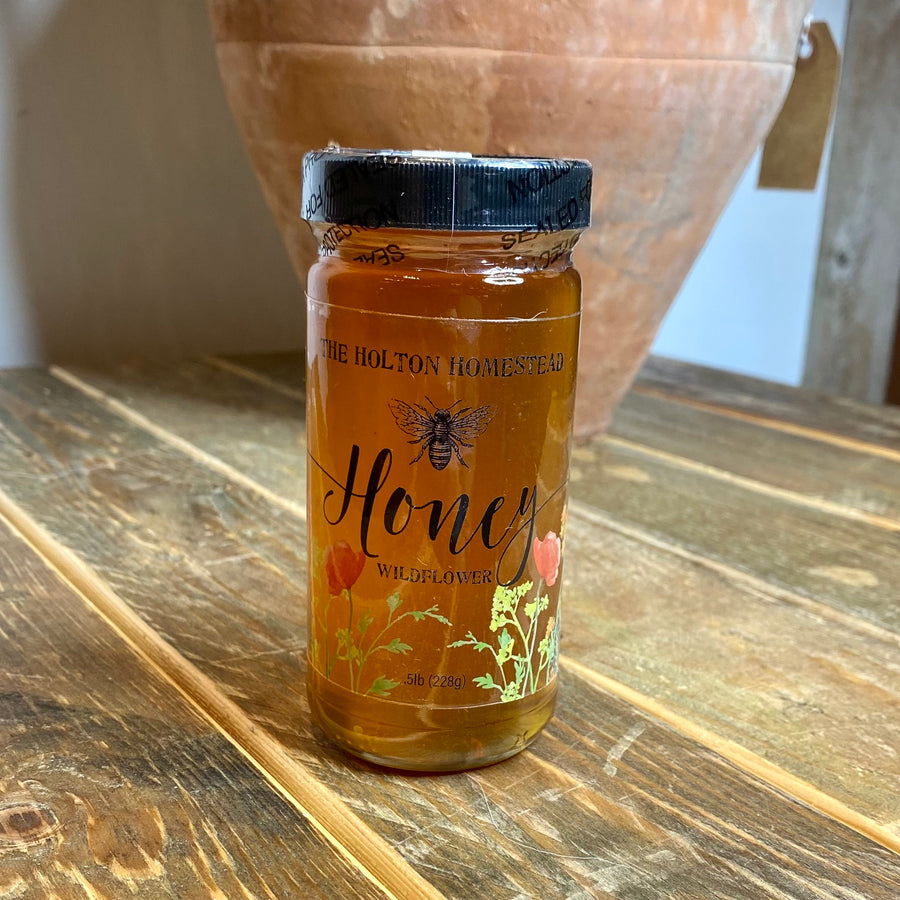 Wildflower Infused Honey 1/2lb Jar