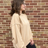 Mineral Wash French Terry Pullover w/Pocket