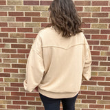 Mineral Wash French Terry Pullover w/Pocket