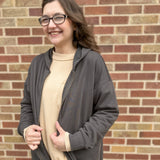 French Terry Hoodie Cardigan