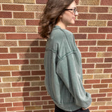 Mineral Wash French Terry Pullover w/Pocket