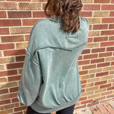 Mineral Wash French Terry Pullover w/Pocket
