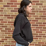 Ribbed Henley Hoodie Pullover