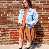 Denim Oversize Crop Jacket