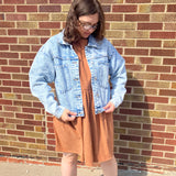 Denim Oversize Crop Jacket