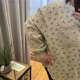 Plus Faded Floral Print Top