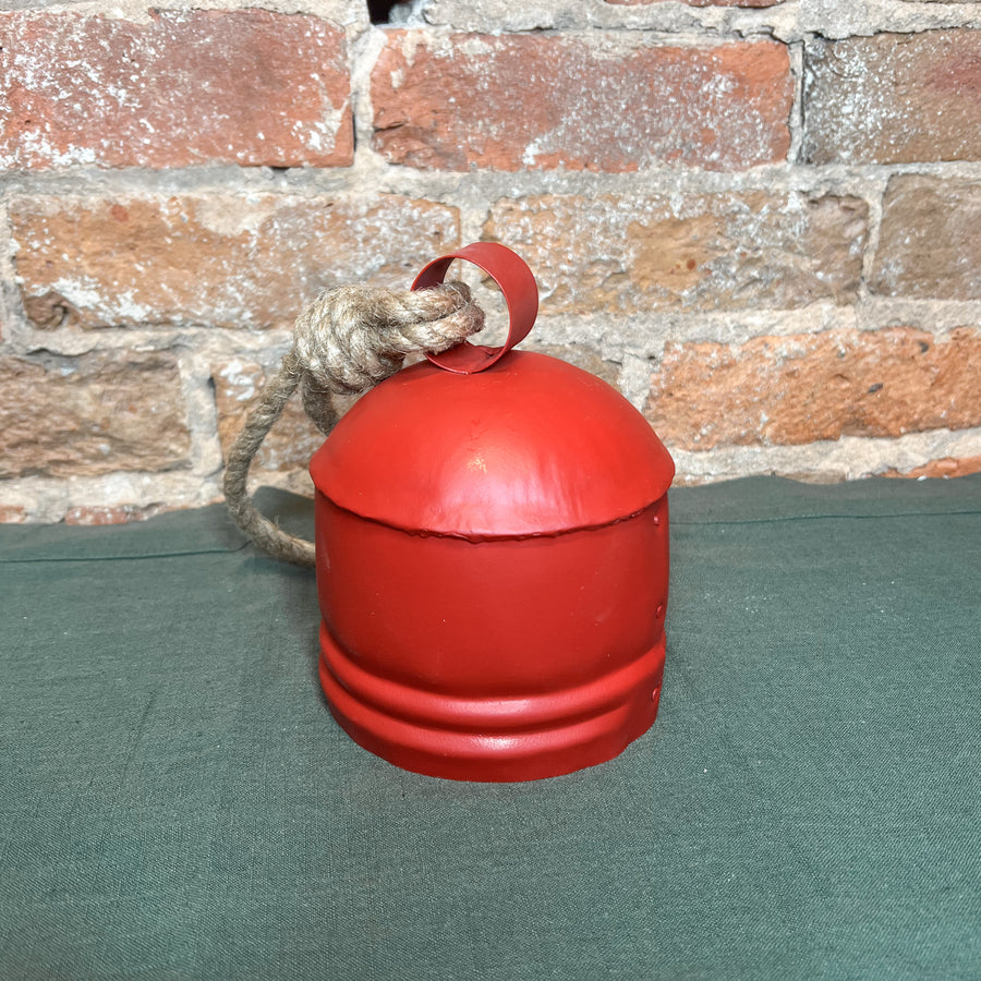 Red Classic Artisan Made Bell w/ Jute