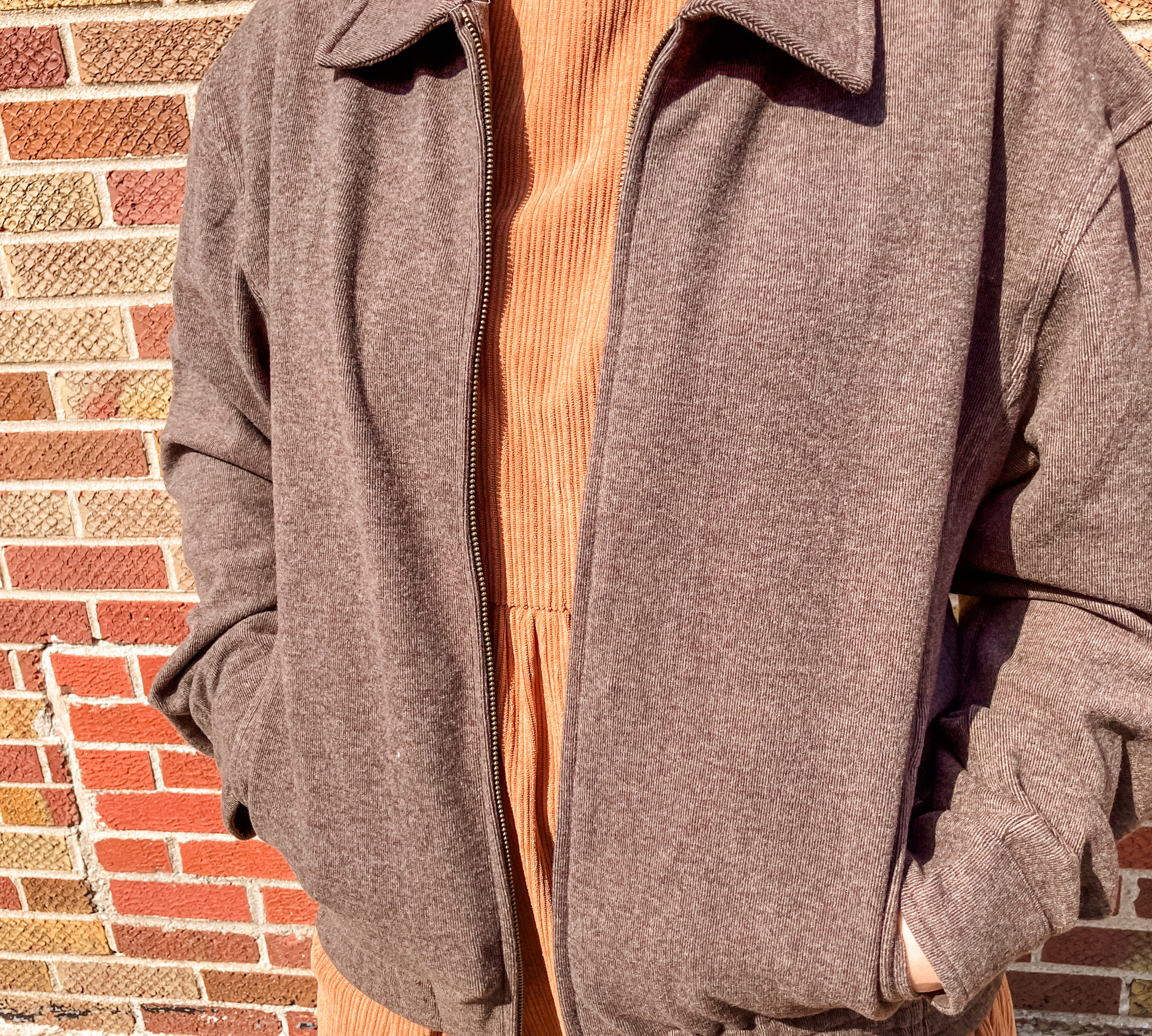 Heavy Weight Brushed Jersey Zip Jacket
