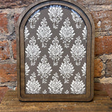 Arch Top Diamond Brown Floral Sign 8.25x11"