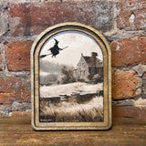 Arch Top Flying Witch Sign 6x8"