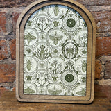 Arch Top Green Bug/Botanical Sign 8.25x11"