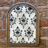 Arch Top Cream/Black Floral Sign 8.25x11"