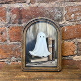 Arch Top Library Ghost Sign 6x8"