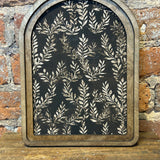Arched Brown Fern Sign 8.25x11"