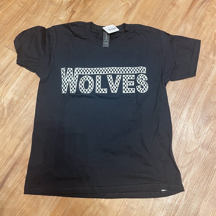 Youth Checkerboard Wolves Tee