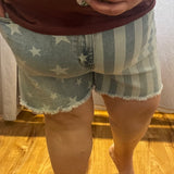 Plus Judy Blue Stars & Stripes Shorts