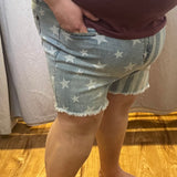 Plus Judy Blue Stars & Stripes Shorts