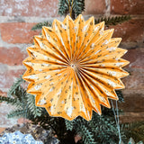 Recycled Paper Folding Pinwheel Orn w/ Chintz Pattern 5”