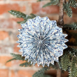 Recycled Paper Folding Pinwheel Orn w/ Chintz Pattern 5”