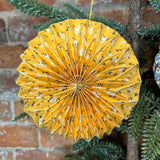 Recycled Paper Folding Pinwheel Orn w/ Chintz Pattern 5”