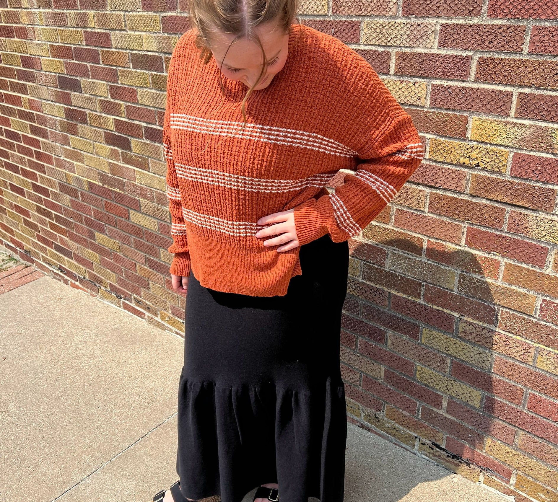 High Waist Flounce Maxi Skirt