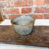 Embossed Stoneware Bowl w/ Pine & Reactive Glaze