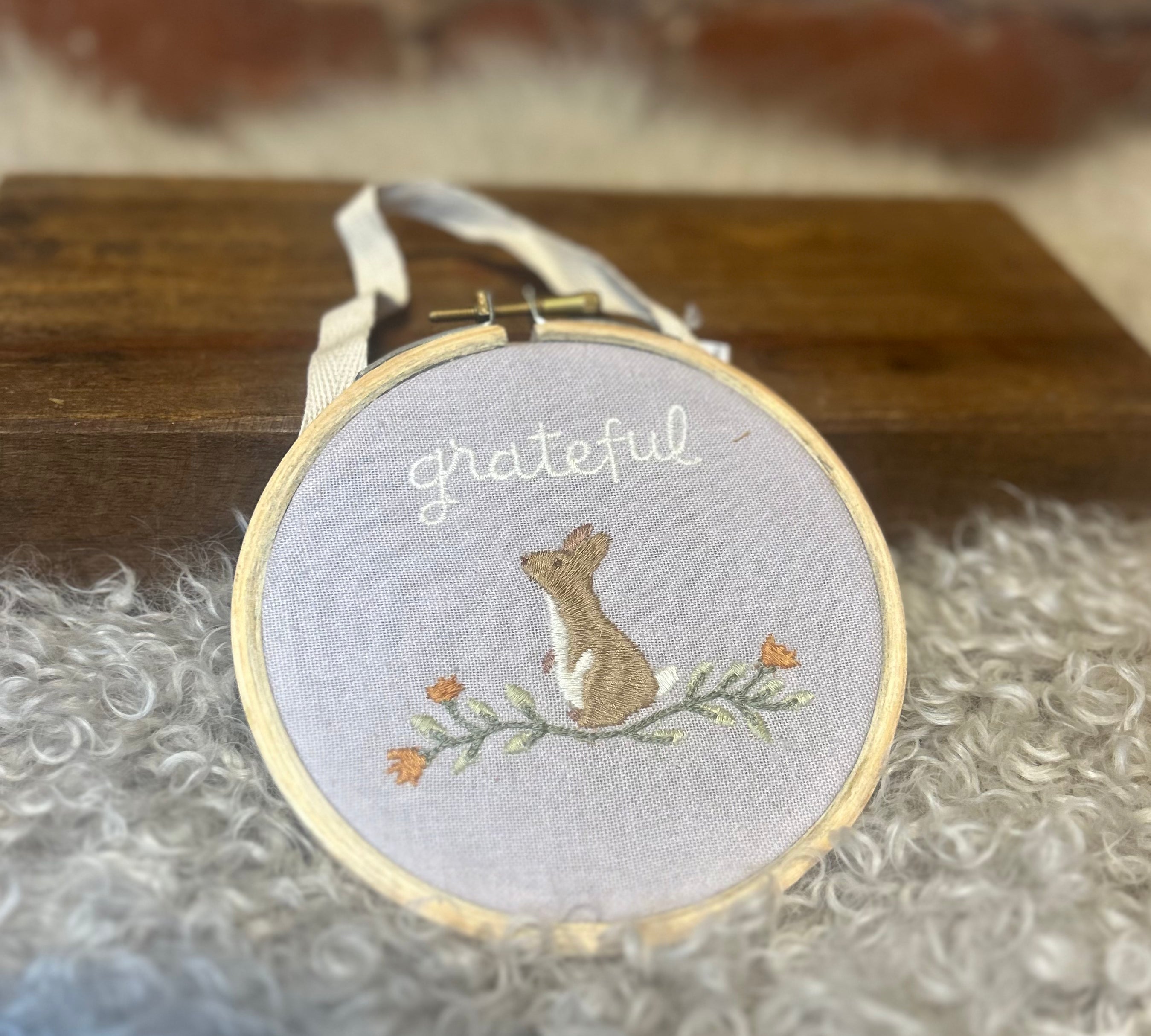 Fall Woodland Animal Hoop Decor 5"