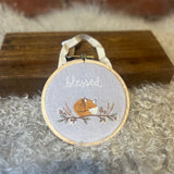 Fall Woodland Animal Hoop Decor 5"
