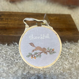 Fall Woodland Animal Hoop Decor 5"