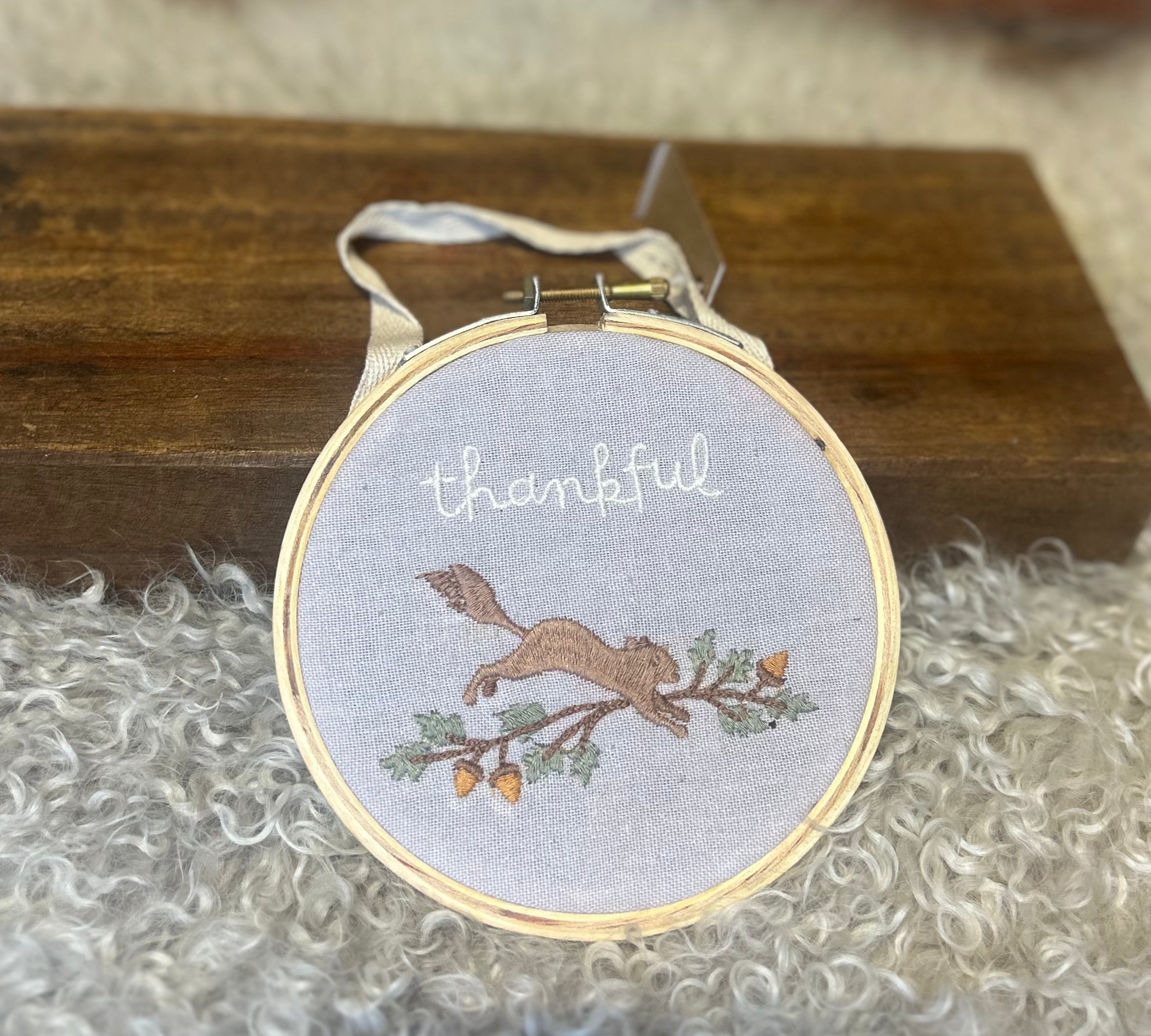 Fall Woodland Animal Hoop Decor 5"