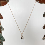 18" Mini Clear Cluster on Big Circle Crystal Necklace