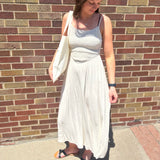 Corset Smocked Top Midi Dress