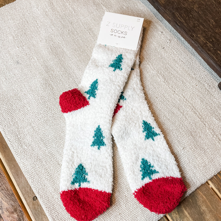 Tree Plush Socks